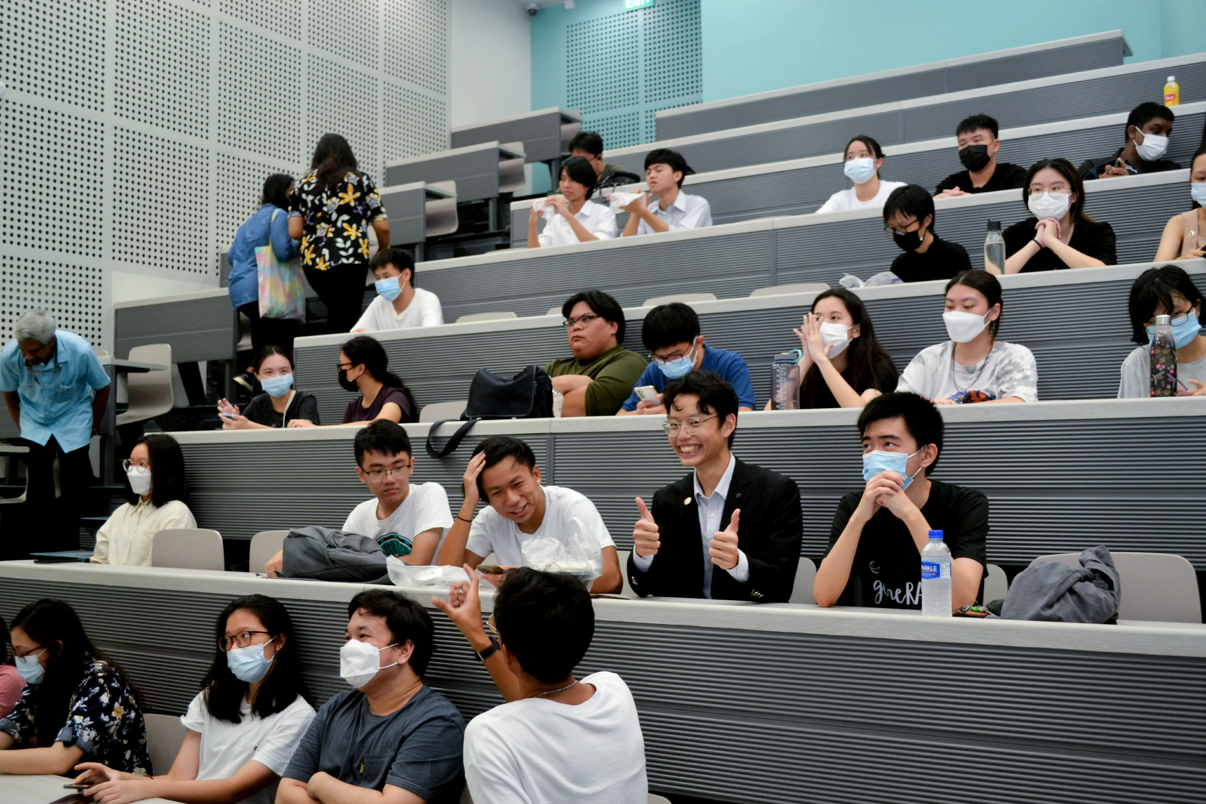 University lecture hall presentation